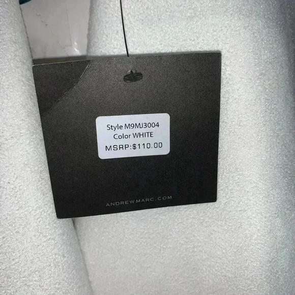 Andrew Marc Faux Leather & Knit Drape Front Jacket - Picture 9 of 11